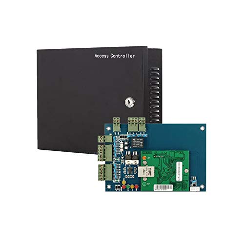 MENGQI-CONTROL Single Door Access Control System Core Control with Metal 110V-240V Power Supply Box TCP/IP Network Access Control Panel Wiegand Controller,Computer Based Software,Remote Open