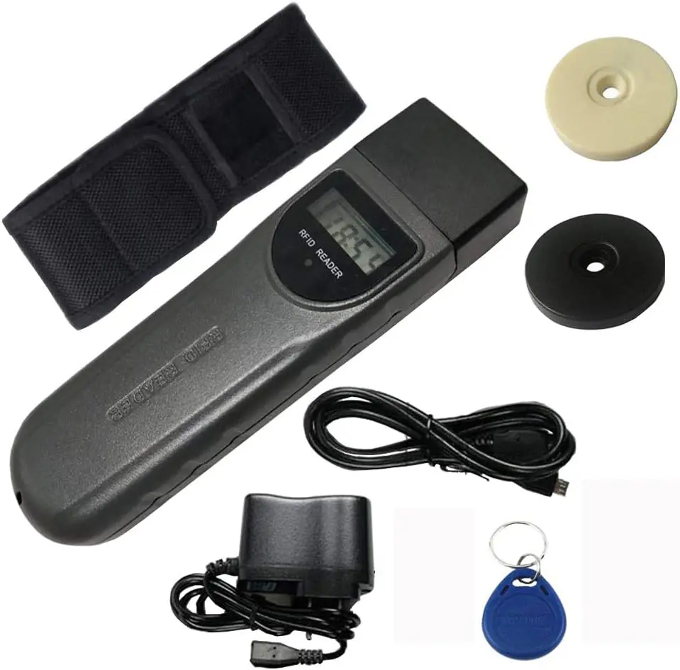 MENGQI-CONTROL Guard Tour Guard Patrol System with 30pcs Site Checkpoint LCD Screen RFID Inductive Security Patrol Wand 5 Guard ID Tag Easy Use Software